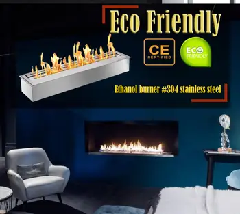 

hot sale 36 inch stainless steel ethanol fireplace built in