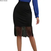 Meren Verado/Осенняя Уличная Повседневная однотонная мини-юбка с высокой талией и русалочкой, зимние сексуальные сетчатые открытые женские юбки до колена