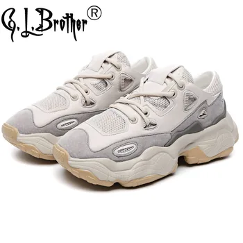 

Chunky Sneakers Women Dad Shoes Women's Autumn Super Fire Sneakers Ins Thick Bottom Breathable Fashion Chunky Shoes
