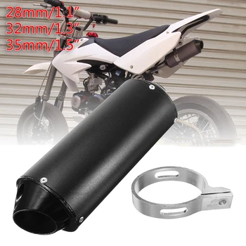 

Bike Motorcycle Black Muffler Exhaust Pipe Compact Length Clamp for 50cc 110cc 125cc Durable Useful Pit Quad Hot