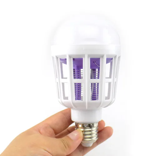 모기 킬러 램프 LED 전구, E27 살충 파리 벌레 퇴치제, 가정용 야간 조명, 2 가지 모드, 220V 실내 U26, 9W 7