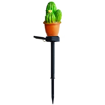 

Solar LED Lawn Lamp Cactus Shape Spike Light for Outdoor Garden Yard Ground Lamp