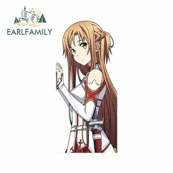 

EARLFAMILY 13cm x 6.2cm for Sword Art Online Asuna Alo Car Stickers and Decals Personality Truck Decor for All Types of Vehicles