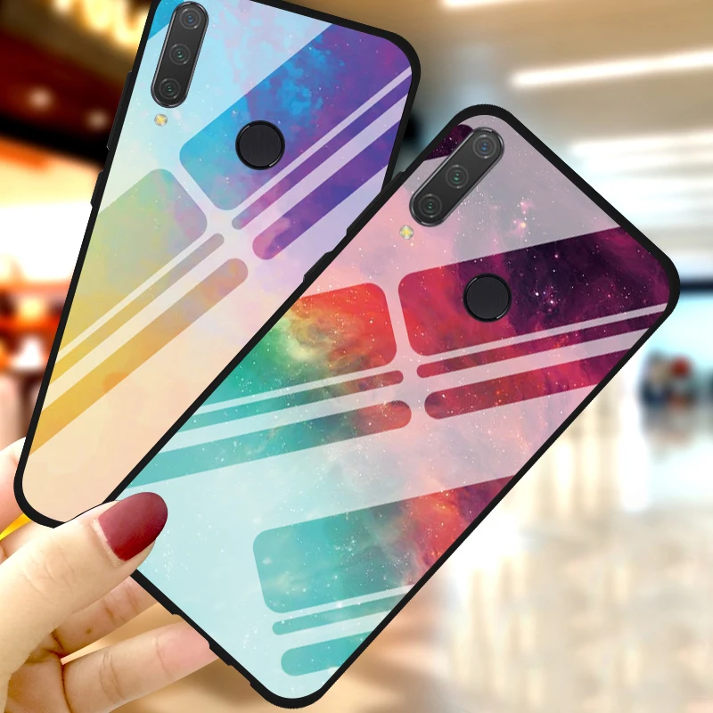 

Star Space Glass Case For Huawei P30 P20 Mate 20 10 Lite Pro Y5 Y6 Y7 Y9 P Smart 2019 Honor20 10i 8X 7A Nova3i Skin Smooth Cover