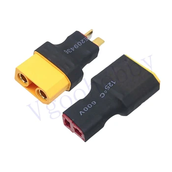 1 Pair RC T Style Plug to XT90 Female Male Adapter Connector for RC Car Boat Drone Lipo/NiMH Battery Charg 1