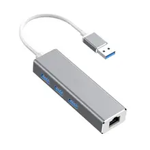 

HW-1505 USB Adapter 1000M Network Card High Speed Transmission Plug Play 3 Ports USB 3.0 Hub Expander for Card Reader USB Adapte
