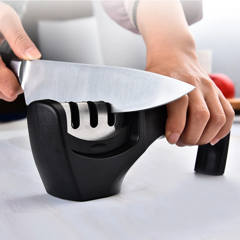 

Portable Professional Knife Sharpener Kitchen Whetstone Tungsten Steel Ceramic Kitchen Tool Accessories Manual Fast Sharpening