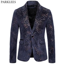 Сексуальный Мужской Блейзер со змеиным узором, темно-синий мужской пиджак, пиджак для ночного клуба, Dj, певец, вечерние, сценический пиджак, Мужской Блейзер, Masculino