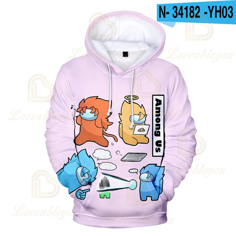 

Among Us aMogus Cute Anime 3D Men and Women Hoodie Cartoon Tops Teen Clothes 8 To 19 Years Kids Hip Hop Streetwear Sweatshirt