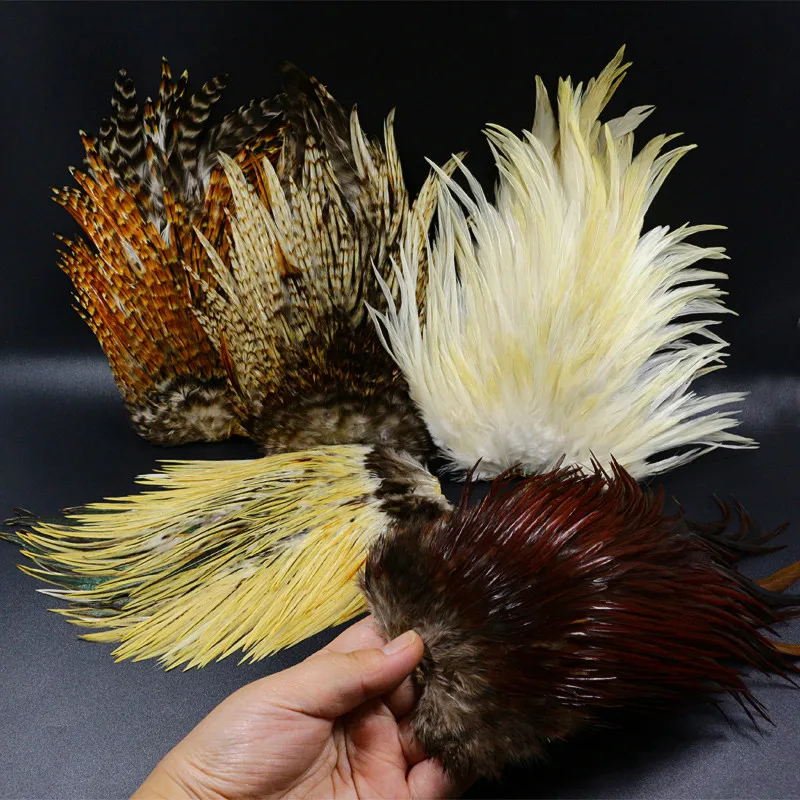 RoyalSissi 1patch India rooster saddle feathers wet fly hackling fly tying materials wooly bugger streamer saddle hackle feather