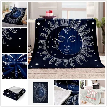 

DIY Blanket Cloak Magic Blanket Thick Double layer Plush 3D Digital Printing Sun Warm Travel Outside Cloak