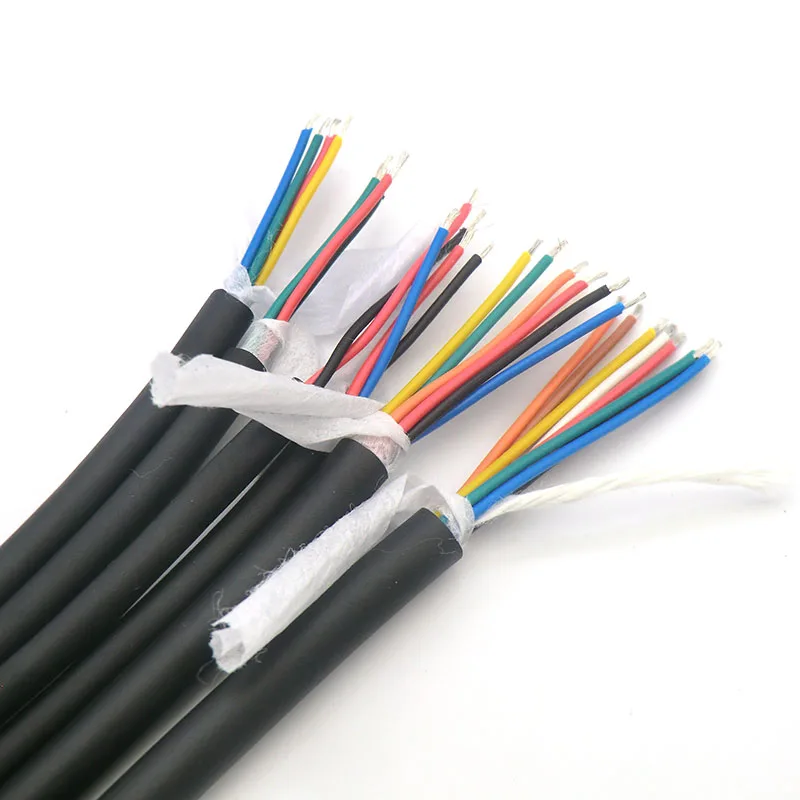 2 жильный кабель гибкий Управление провода 0,14, 0,2, 0.3mm м² 26awg, 24awg, 22awg, луженая медь 10 м