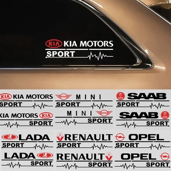 

2pcs Car window SPORT Emblem sticker For Mitsubishi Ford Suzuki Audi Fiat Volvo Subaru Peugeot Honda Auto styling Accessories