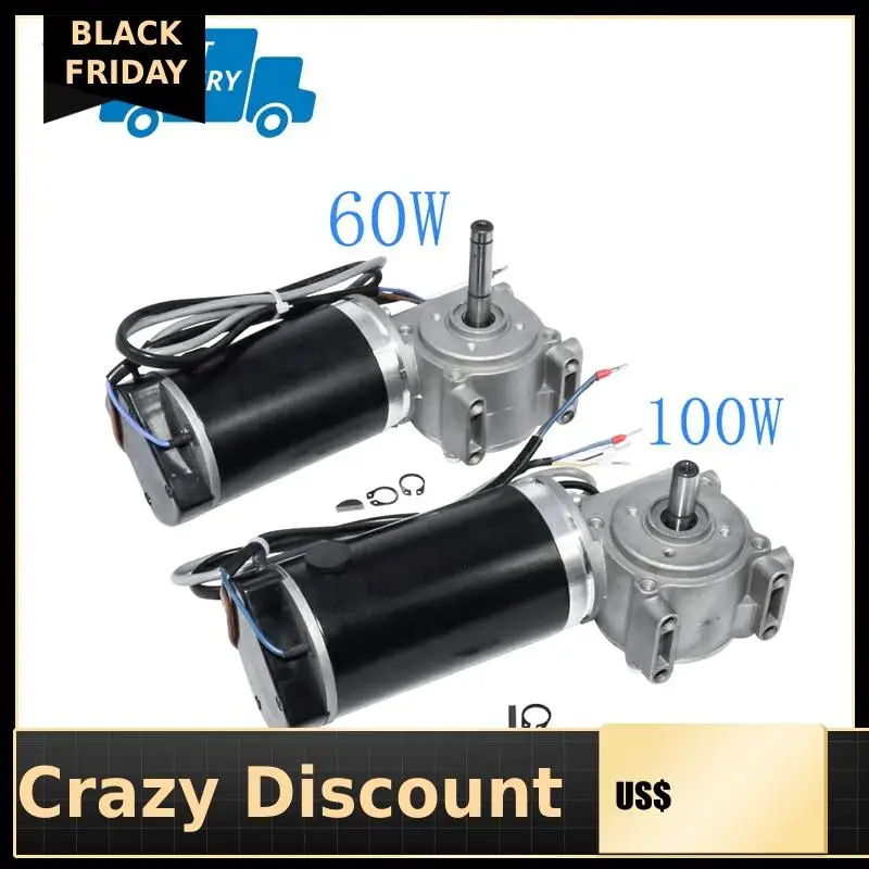 

Fast Ship DC Worm Gear Motor 24V 60W250RPM 100W220RPM With Gearbox & Intelligent Encoder Electric Door Motor For Automatic Door