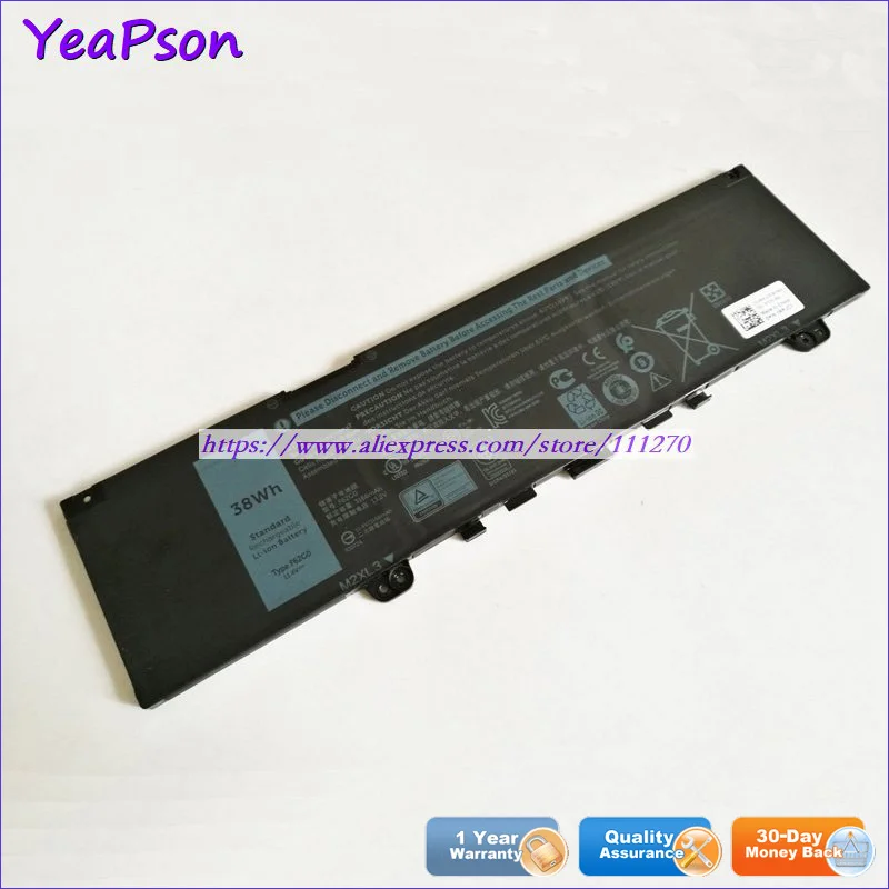 Аккумулятор Yeapson F62G0 для ноутбука Dell Inspiron 13 11 4 5370 7370 Vostro 7373 5000 CHA01 RPJC3 в 38