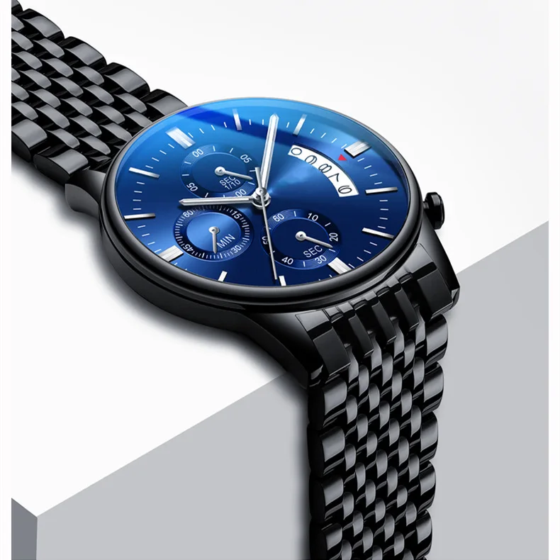 

2019 New Style Concept Fully Automatic Non-Analog Watch Korean-style Trend Students Watch Men Quartz Waterproof MEN'S Watch