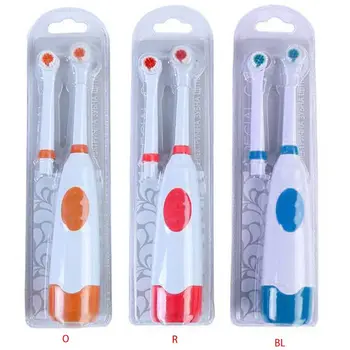 

Rotary Automatic Oral Hygiene Electric Toothbrush Heads Set Battery Operated 19QE new