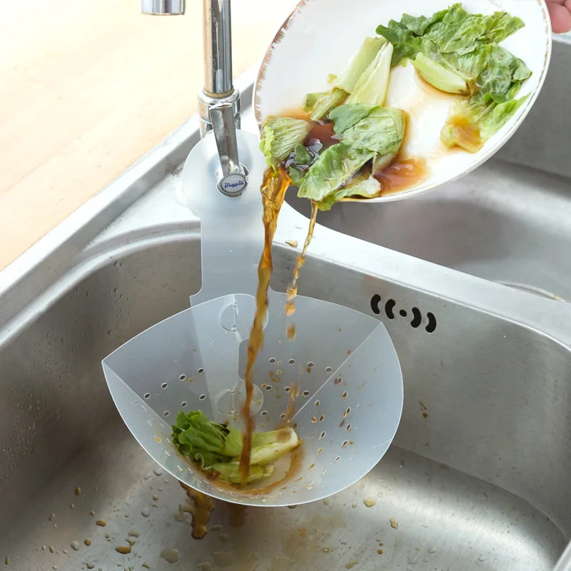 

Kitchen Self-standing Drain Sink Leftovers Soup Juice Separated By Garbage Filter Foldable Simple Sink Anti-blocking Device