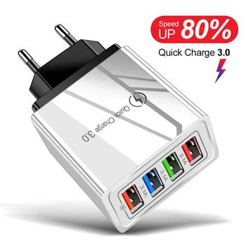

EU/US Plug USB Charger Quick Charge 3.0 For Phone Adapter for Huawei Mate 30 Tablet Portable Wall Mobile Charger Fast Charger