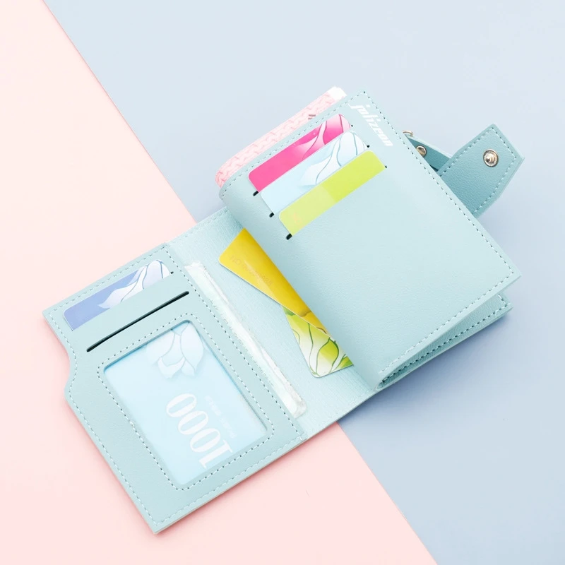 Hasp Women Wallet Fashion Bags For Women Short Wallet Pu Leather Purse Female Money Small Zipper Coin Pocket Portafoglio Donna 4