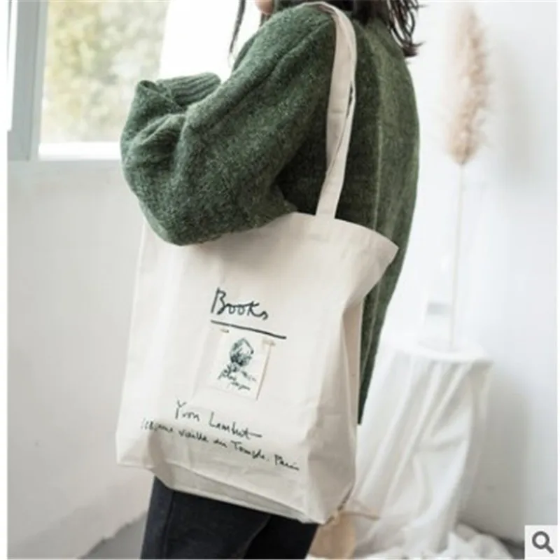 

Fashion Women Shopping Bag Tote Bag Canvas Elegant Shoulder Bags Casual Girls Handbag Travel Tote Grocery Reusable