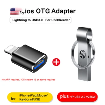 

HP Lightning to USB Camera Adapter iphone V285W 16GB 32GB 64GB For iPhone 7 8 6 6s Plus 11Pro/iPad/Mouse/Keyborad Converter