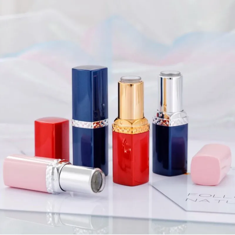 

Wholesale 12.1mm Lip Tubes Lip Stick Containers Red Lipstick Bottles Lipgloss Tubes Blue Lip Cosmetic Refillable Bottles