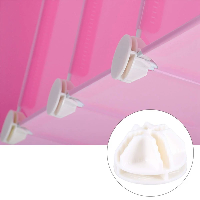 

20 Pcs Grid Cube Connector Abs Connectors For Wire Cube Storage Shelving White