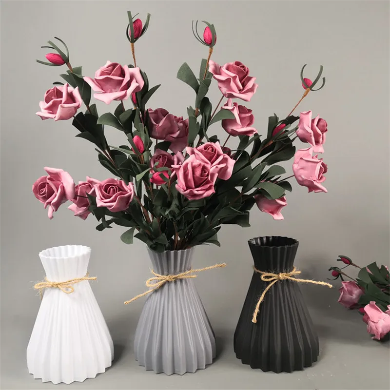 Plastic Vases Arrangement Wedding-Decorations Simplicity-Basket Unbreakable Anti-Ceramic