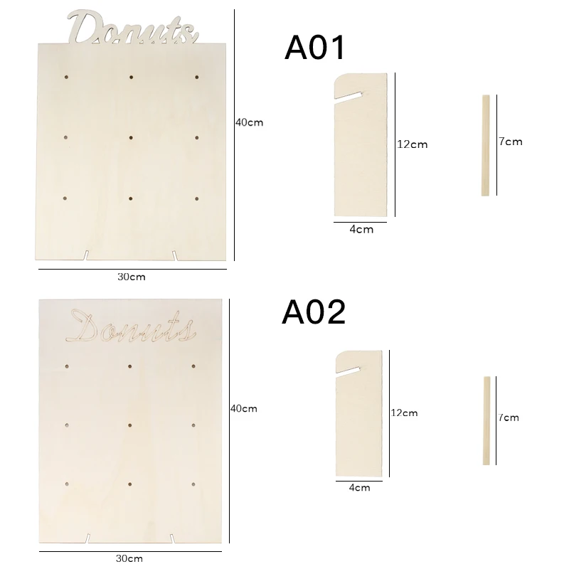 Пончик настенный стенд деревянный пончик настенный дисплей доска для маленьких детей день рождения свадьба события вечерние декор для стола вечерние принадлежности