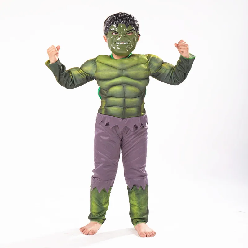 4-12Y Boys Hulk Muscle Cosplay Clothing Kids Halloween Carnival Animation Carnival Costumes Gift Mask 4-12Y Boys Hulk Muscle Cosplay Clothing Kids Halloween Carnival Animation Carnival Costumes Gift Mask
