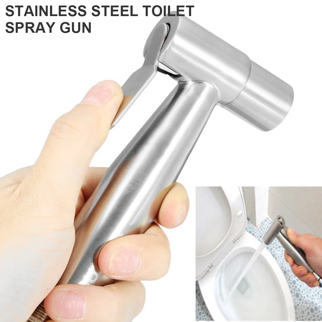 

Handheld Toilet Bidet Sprayer Set Stainless Steel Hand Bidet Faucet for Bathroom Hand Sprayer Shower Head Self-Cleaning