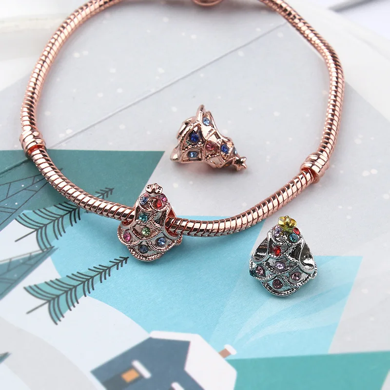 5 шт. цинковая цепочка для ключей с примесью серебра Рождественская елка