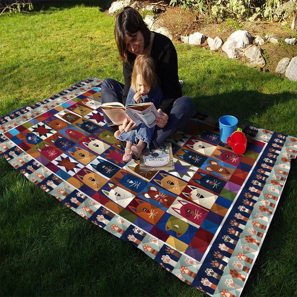 Camping Summer 3d Animal Quilt Blanket For Kids Adults Bedding Throw