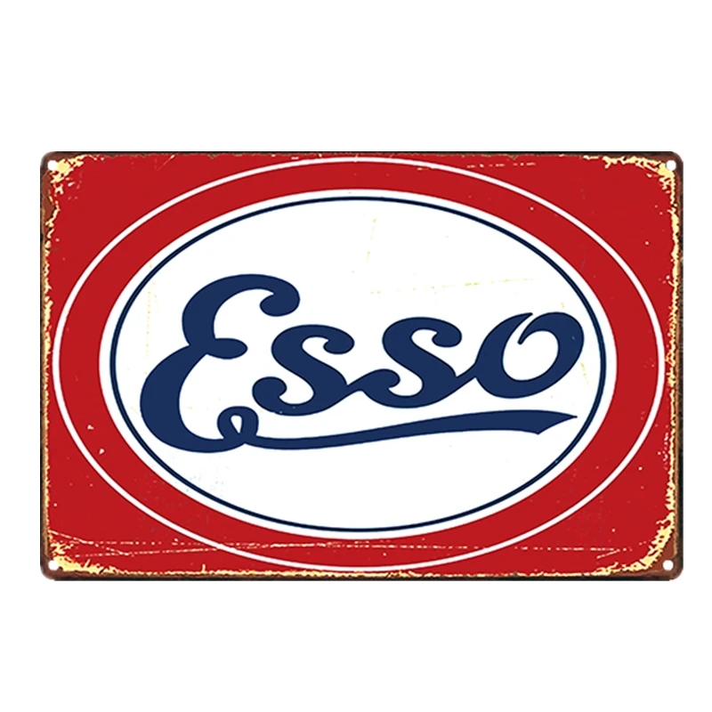 Многоцветный Винтаж Esso Texaco Чемпион мобильное масло металлические жестяные знаки мотоцикл автомобиль художественный плакат Гараж магазин бензин домашний Декор стены - Цвет: Многоцветный