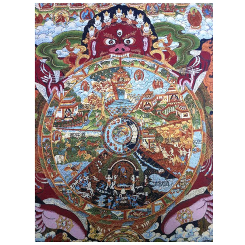 Tara buddhas thangka of Tibet and Nepal Cycle through the six worlds Silk embroidery home decorations Murals hang a picture | Дом и сад