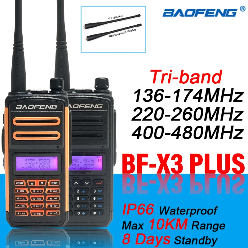 Hf Transceiver Walkie-Talkie Cb Radio Long-Range Baofeng uv-5r High-Power Portable Tri-Band