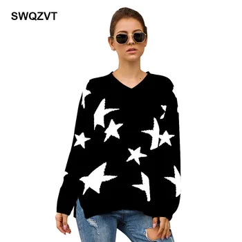 

Women Sweater Pullover Casual Loose Knitted Ladies Tops Winter clothes women Sweaters 2019 New Ladies Female Jumper pull femme