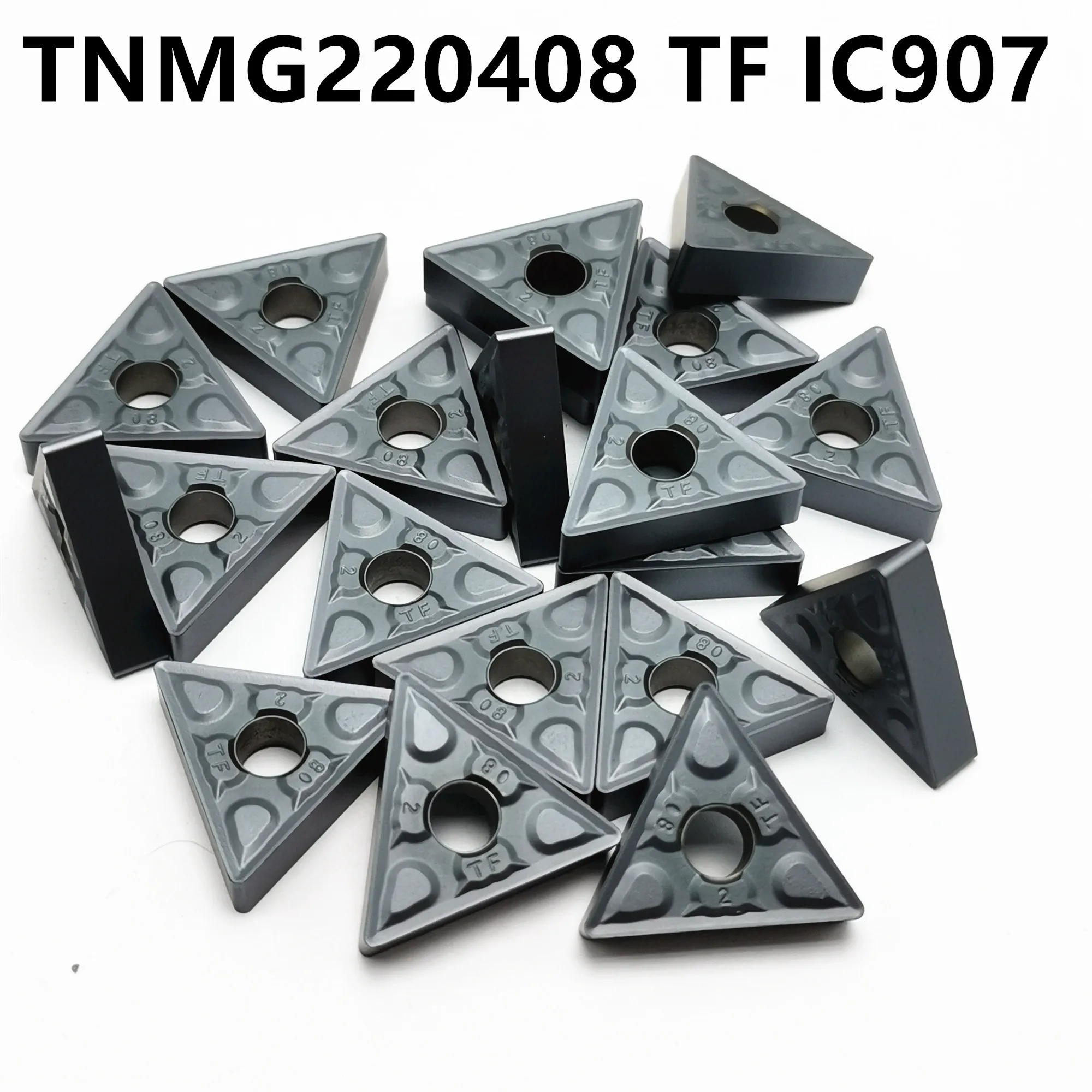 10 шт. Карбид TNMG220408 TF IC907 внешний токарный инструмент с ЧПУ TNMG 220408 карбид вольфрама вставка токарный станок инструмент фреза