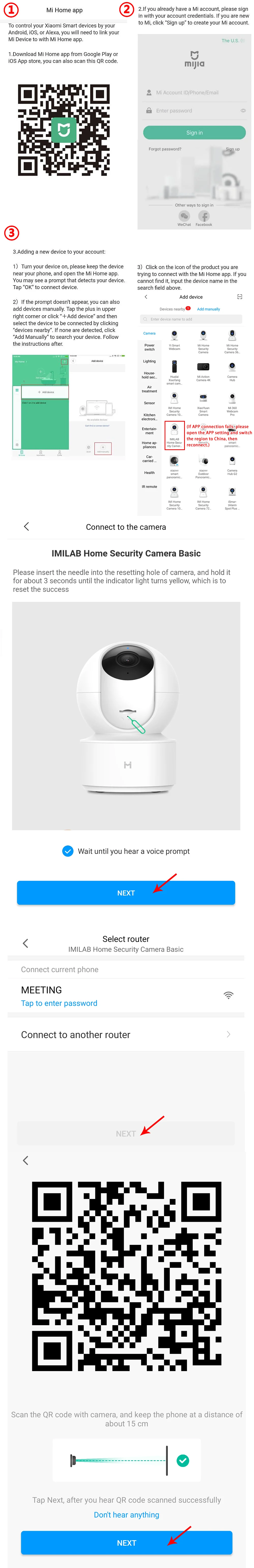 Xiaomi IMILAB 1080P умная ip камера инфракрасная камера ночного видения ip-камера 360 градусов домашняя панорамная Wifi камера просмотр монитор младенца