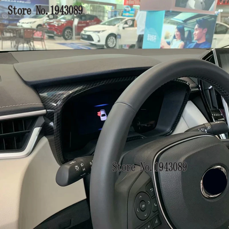 Автомобильный Стайлинг для Toyota Corolla E210 12th Gen ABS карбоновое волокно стиль Автомобильная рамка приборной панели украшение накладка наклейка