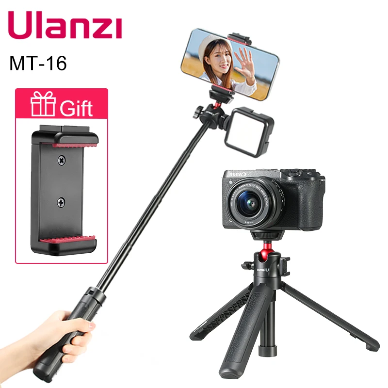 Ulanzi MT 16 удлиненный штатив с холодным башмаком для микрофона светодиодный светильник смартфона SLR Камера Vlog