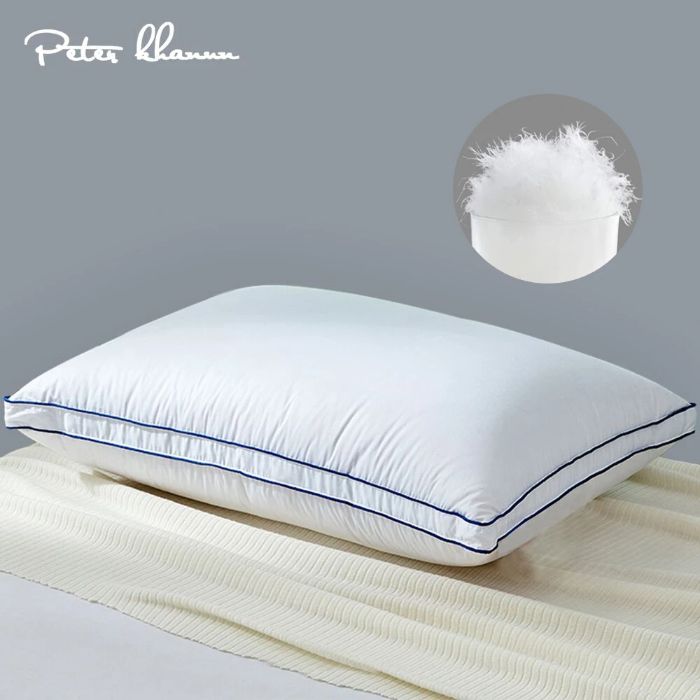 Peter Khanun 100% Goose Down Pillow Neck Pillows For Sleeping Neck Protection Bed Pillows 100% Cotton Shell Soft and Fluffy P11