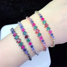 10 шт./лот, высокое качество, латунный браслет, инкрустированный радужным кубическим цирконием, регулируемый браслет, модные ювелирные изделия
