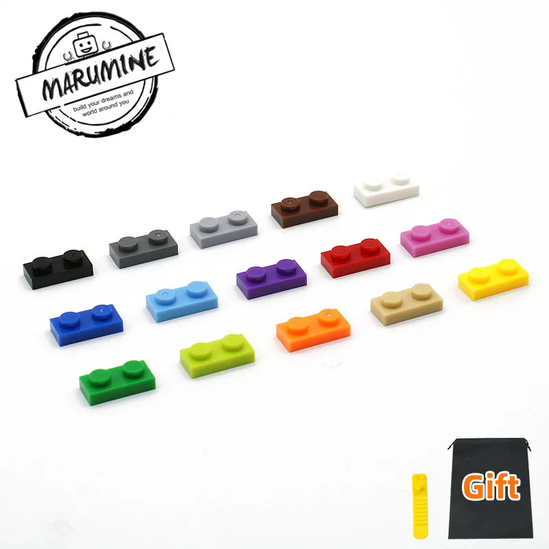 

MARUMINE 1 x 2 Classic Blocks Plate 300PCS Building Bricks Accessories Bulk Parts Developing Educational Bricks Toys for Kids
