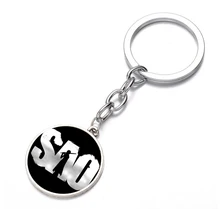 

anime SAO Sword Art Online Keychain Character Punk Art Glass Cabochon Pendant Key Holder High Quality Pendant Keyring Pendant