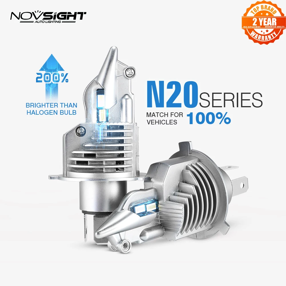 NOVSIGHT H4 светодиодный светильник H7 H11 H16JP 9005 9006 9012 P13 PSX24W PSX26W 50 Вт 10000LM 6500K|Передние