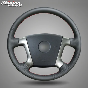 

Shining wheat Hand-Stitched Black Leather Steering Wheel Cover for Chevrolet Epica 2006- 2011