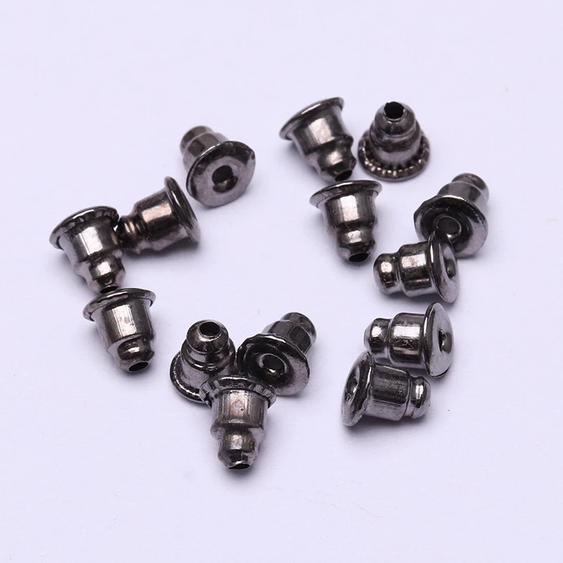 5*6mm 200pcs Earring Studs Backs Stopper Scrolls Ear Findings DIY Blocked caps Earring Backs Stoppers Ear Accessories Supplies