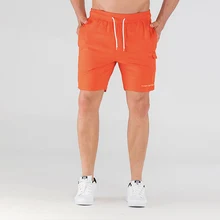 Летние мужские хлопковые брюки средней длины для бодибилдинга, спортивные брюки, свободные спортивные штаны, мужские повседневные Модные тренировочные брюки